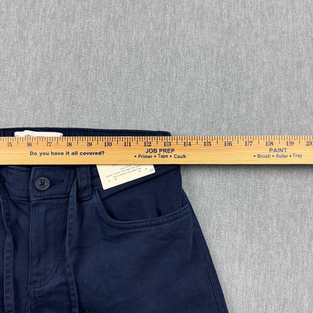 Hollister Pants Womens XS Blue Low Rise Super Baggy Wide Leg Drawstring Y2K NWT - Picture 7 of 14